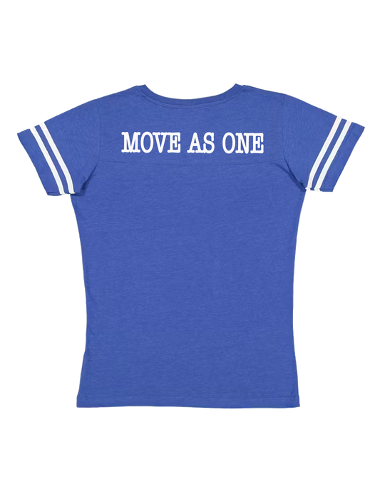 TEAM CAPTAIN SIGNATURE LOGO JERSEY TEE WOMENS- BLUE