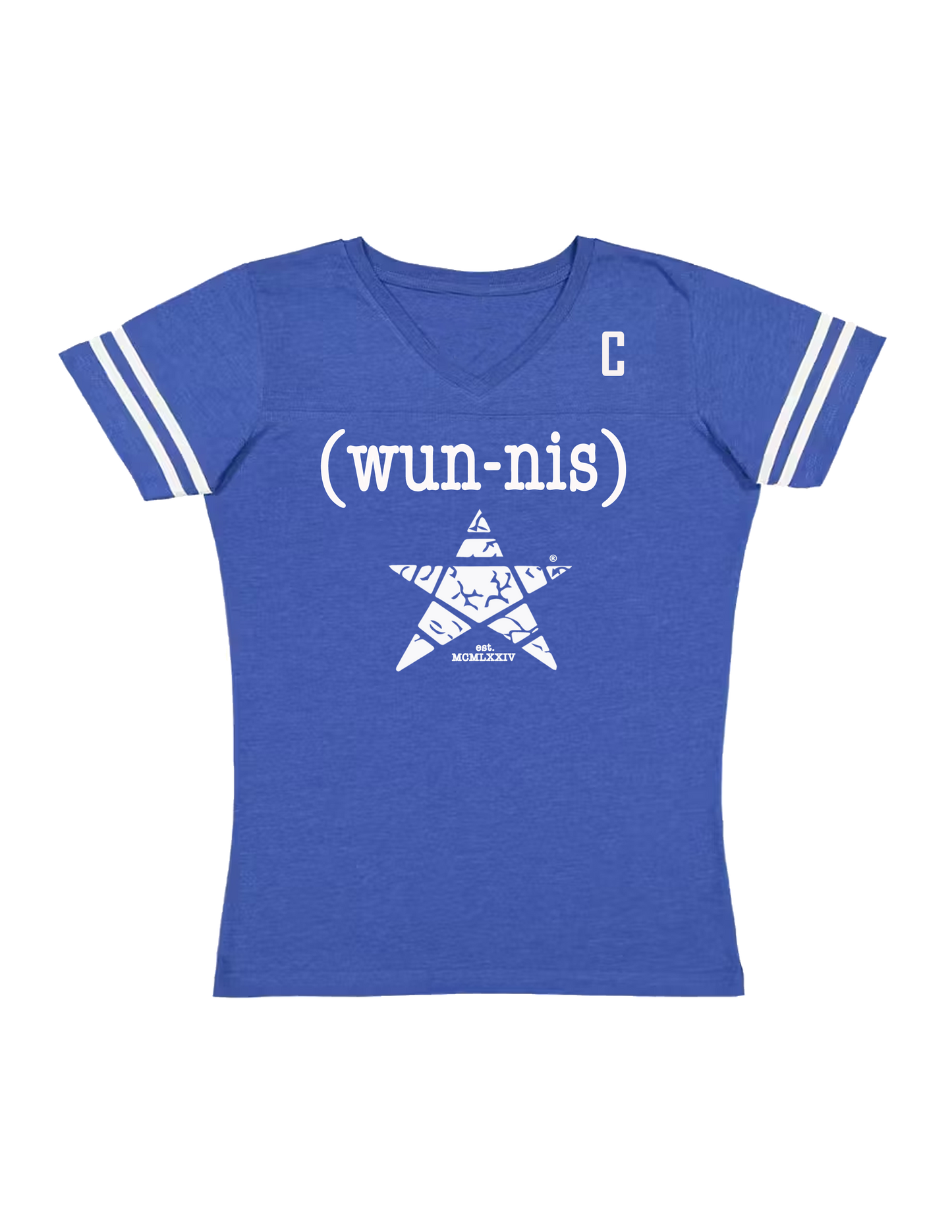 TEAM CAPTAIN SIGNATURE LOGO JERSEY TEE WOMENS- BLUE