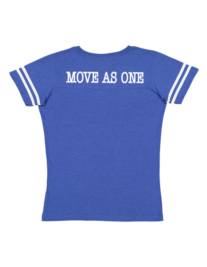 TEAM CAPTAIN SIGNATURE LOGO JERSEY TEE WOMENS- BLUE