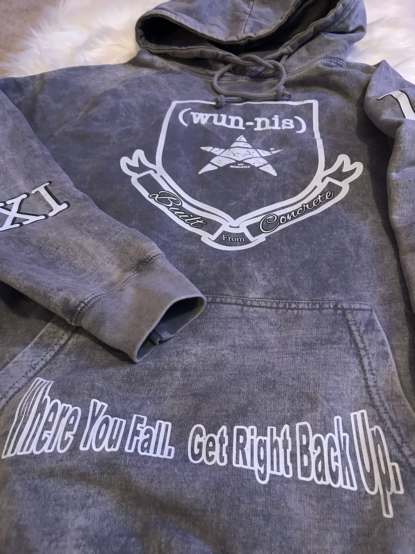 Built From Concrete Cement Hoodie