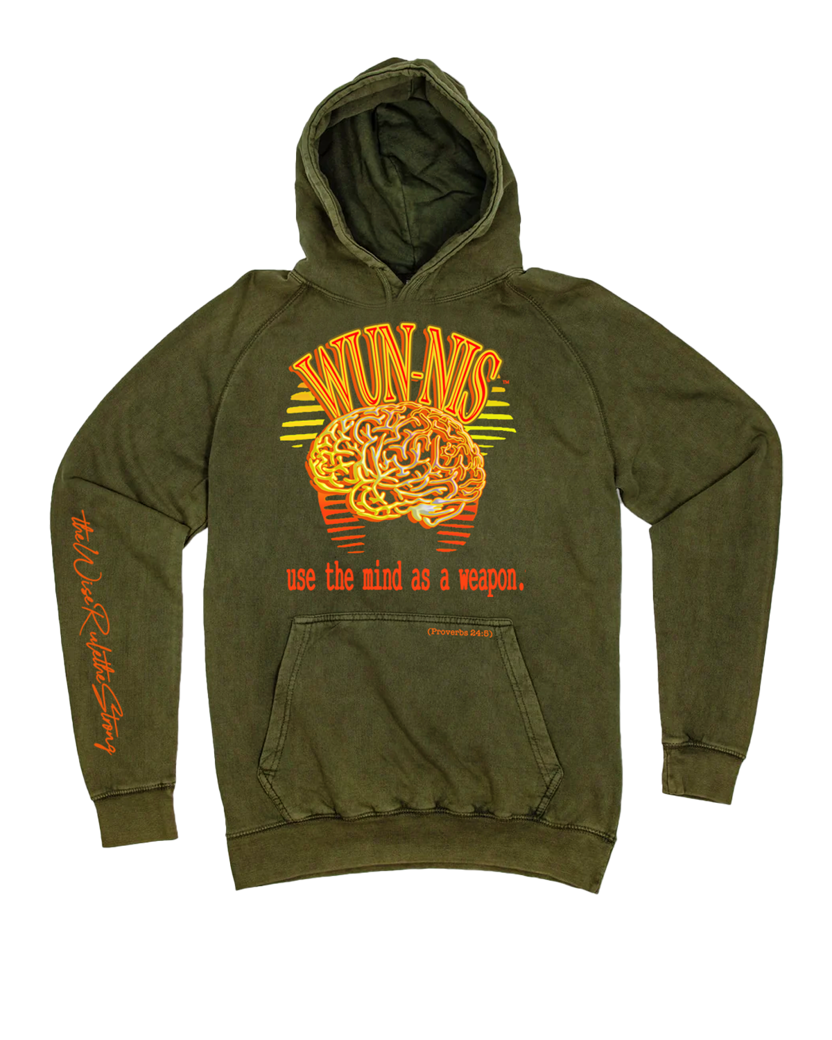 thewiserulethestrong Olive CROWN Hoodie