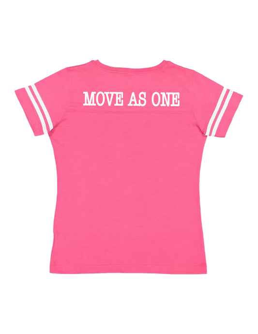 TEAM CAPTAIN SIGNATURE LOGO JERSEY TEE WOMENS- PINK