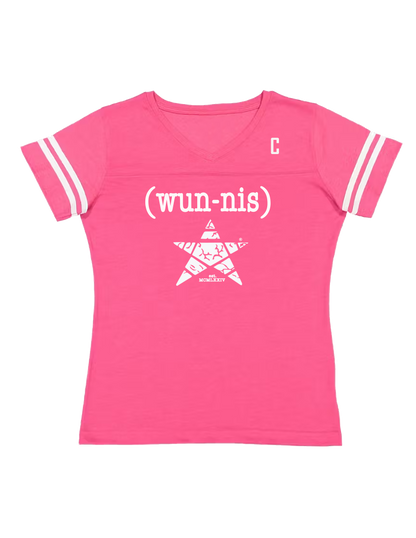 TEAM CAPTAIN SIGNATURE LOGO JERSEY TEE WOMENS- PINK
